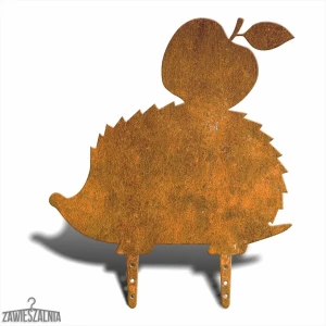 Espantapájaros de jardín Zawieszalnia Erizo L 43×37 cm – decoración de acero corten en bruto