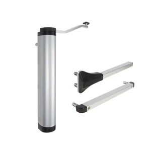 Locinox Lion – cerrador hidráulico compacto para cancelas, color plata