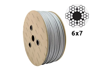 Cable de acero galvanizado Ø3,0 mm 6×7 con alma textil – venta por metros