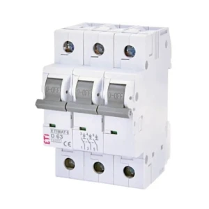 ETI ETIMAT 6 – interruptor automático C 20A 3P 6kA para instalaciones fotovoltaicas y de edificios