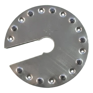 Arandela de puesta a tierra PV redonda con muesca Ø44 mm – acero inoxidable A2