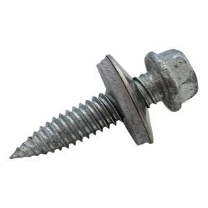 Tornillo autorroscante bimetálico inoxidable 6,0×25 mm con arandela – montaje FV y estructuras de acero