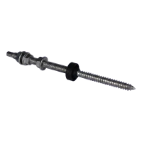 Tornillo de doble rosca M10×200 A2 para adaptadores y triángulos FV con junta EPDM