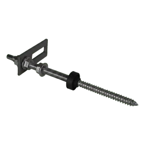 Tornillo de doble rosca M10×200 con adaptador 80×30 mm para montaje fotovoltaico