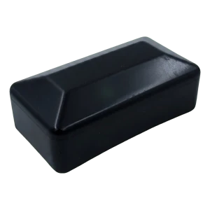 Tapón UFR negro para perfiles de montaje FV 80×40 mm – polietileno LLDPE