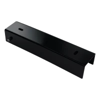 Perfil en U para murete de valla 200×50 mm negro – soporte de montaje de acero