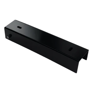 Perfil en U para murete de valla 200×50 mm negro – soporte de montaje de acero