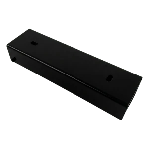 Perfil en U para zócalo de valla 200×55 mm negro – soporte de fijación de acero