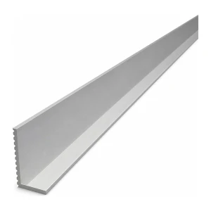 Angular de aluminio de lados desiguales estriado 40×20×2,6 mm – perfil L, longitud 2000 mm