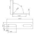 Escuadra de ajuste 65x65mm acero inoxidable 1.4016 M10 PV-08-28 (3)