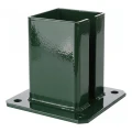Base de acero para poste de valla y portón 100×100 mm verde RAL 6005 000-791 (1)