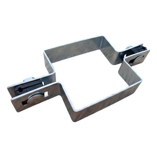 Abrazadera para paneles de valla cuadrada intermedia 100×100 mm galvanizada 001-617 (1)