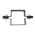 Abrazadera para paneles de valla cuadrada intermedia 100×100 mm galvanizada 001-617 (2)