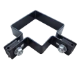 Abrazadera de panel para esquina 80×80 mm negra RAL 9005 – kit de montaje completo 001-612 (2)