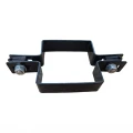 Abrazadera de panel para valla intermedia 80×80 mm negra RAL 9005 – kit completo 001-616 (2)