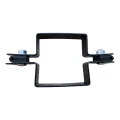 Abrazadera de panel para valla intermedia 80×80 mm negra RAL 9005 – kit completo 001-616 (3)
