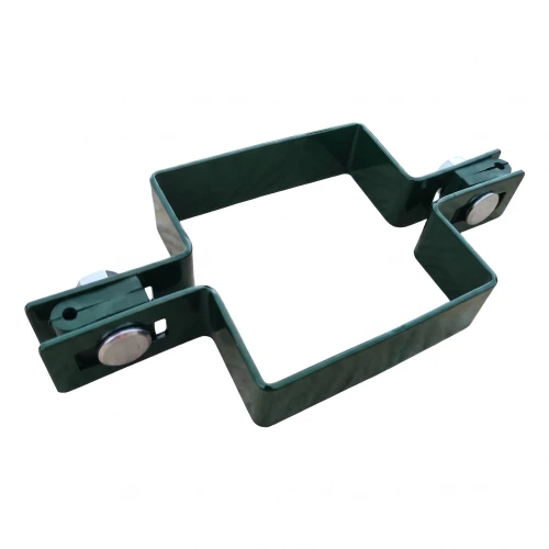 Abrazadera intermedia para panel de valla cuadrada 80×80 mm verde RAL 6005 001-614 (1)