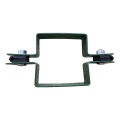Abrazadera intermedia para panel de valla cuadrada 80×80 mm verde RAL 6005 001-614 (2)