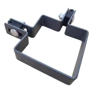Abrazadera de valla angular 80×80 mm antracita RAL 7016 – juego de montaje completo