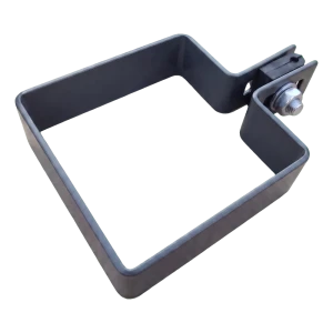 Abrazadera final de valla 80×80 mm antracita RAL 7016 – kit de montaje