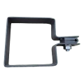 Abrazadera final de valla 80×80 mm grafito RAL 7016 – kit de montaje 001-619 (2)