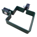 Abrazadera de esquina para valla 80×80 mm verde RAL 6005 – juego de montaje completo 001-610 (1)