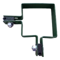 Abrazadera de esquina para valla 80×80 mm verde RAL 6005 – juego de montaje completo 001-610 (2)