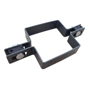 Abrazadera de valla panelada intermedia 80×80 mm antracita RAL 7016 – kit completo