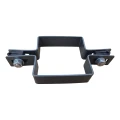 Abrazadera de valla panelada intermedia 80×80 mm grafito RAL 7016 – kit completo 001-611 (2)