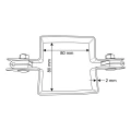 Abrazadera de valla panelada intermedia 80×80 mm grafito RAL 7016 – kit completo 001-611 (4)