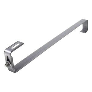 Gancho de tejado S regulable 450 mm para montaje de paneles FV – acero inoxidable 1.4016