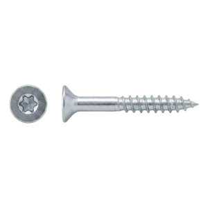 Tornillo para madera de acero inoxidable A2 TX25 6,0×100 mm – cabeza avellanada, rosca parcial – caja de 100 uds.