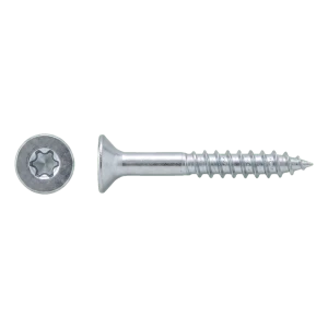 Tornillo para madera de acero inoxidable A2 TX25 6,0×50 mm – cabeza avellanada, rosca parcial – caja de 100 uds.
