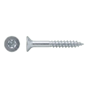 Tornillo para madera de acero inoxidable A2 TX25 6,0×40 mm – cabeza avellanada, rosca parcial – caja de 100 uds.