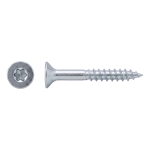 Tornillo para madera de acero inoxidable A2 TX10 3,0×50 mm – cabeza avellanada, rosca parcial – caja de 200 uds.