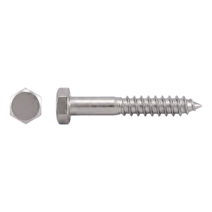 Tirafondo cabeza hexagonal inoxidable A2 DIN 571 8×70 mm – caja de 100 uds.