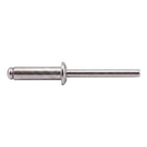 Remache ciego, cabeza saliente de acero inoxidable A4/A4 ISO 15983 4,0×16 mm – cabeza plana, abierto – caja de 500 uds.