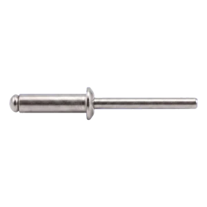 Remache ciego, cabeza saliente de acero inoxidable A2/A2 ISO 15983 5,0×20 mm – cabeza plana, tipo abierto – caja de 250 uds.
