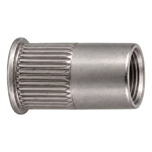 Tuerca remachable de acero inoxidable A4 M5×11,5 mm – cabeza cónica pequeña, cuerpo moleteado – caja de 250 uds.