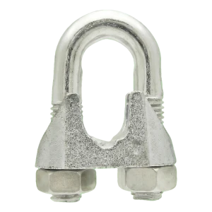 Sujetacables de estribo para cable de acero galvanizado 8 mm – equivalente a DIN 741