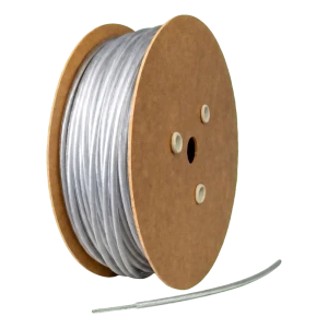 Cable de acero plastificado galvanizado Ø10 mm, transparente, núcleo Ø8,0 mm (6x19) — por metros