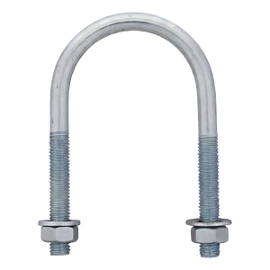 Abrazadera en U (abrazadera para tubos) galvanizada M6 × 28 mm, para tubo de 3/4"