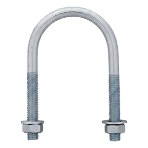 Abrazadera en U (abrazadera para tubos) galvanizada M8 × 43 mm, para tubo de 1 1/4"