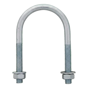 Abrazadera en U (abrazadera para tubos) galvanizada M12 × 89 mm, para tubo de 3"