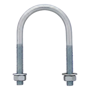 Abrazadera en U (abrazadera para tubos) galvanizada M12 × 115 mm, para tubo de 4"