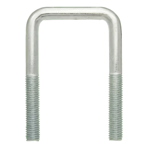 Abrazadera en U cuadrada (tipo C) galvanizada M6 × 28 × 55 mm, para tubo de 3/4"