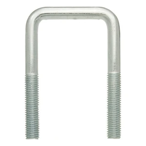 Abrazadera en U cuadrada (tipo C) galvanizada M8 × 89 × 141 mm, para tubo de 3"