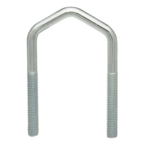 Abarcón para mástil de antena (tipo D) galvanizado M6 × 28 × 55 mm, para tubo de 3/4"
