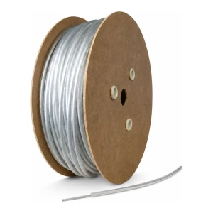 Cable de acero plastificado galvanizado Ø5,0 mm – cable Ø2,5 mm 1×19, recubrimiento transparente – venta por metros