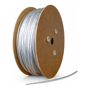 Cable de acero plastificado galvanizado Ø8 mm, transparente, núcleo Ø5,0 mm (6x7) — al metro